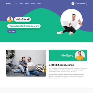First Portfolio — Bootstrap One Page